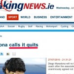 BreakingNews.ie Maradona headline